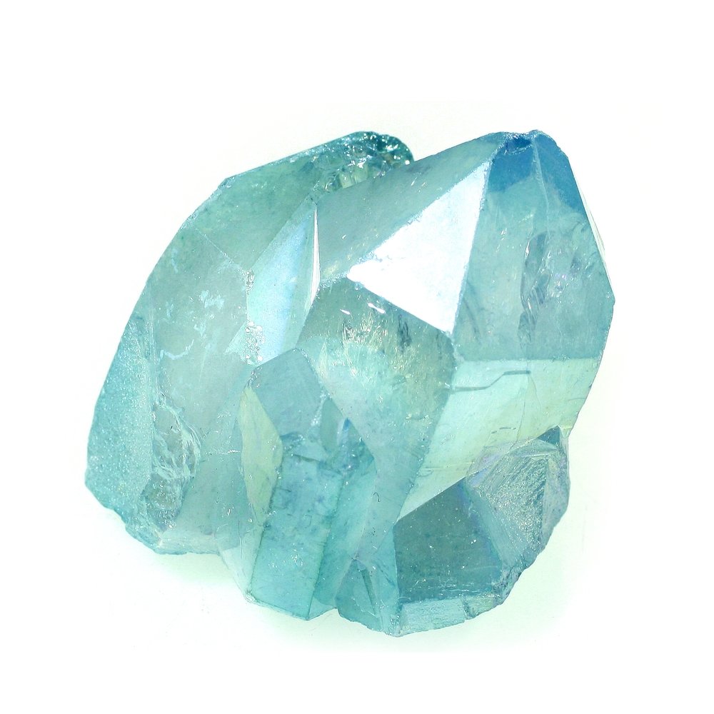 crystal aqua aura quartz stone gem healing crystal ideal for crown, third eye, throat chakras rituals forthefeels