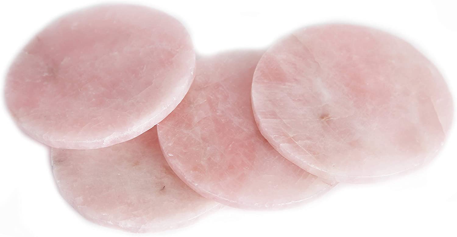 crystals rose quartz chargers ideal for altar placement in spiritual and intention ceremonies