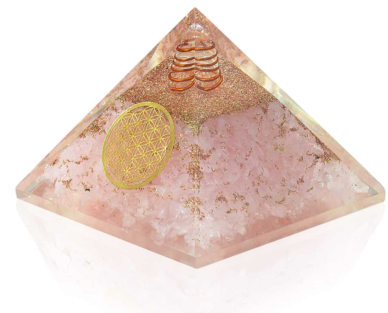 crystals rose quartz pyramid ideal for altar placement in spiritual and intention ceremonies