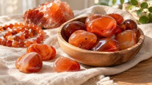 Carnelian stone: featured image for the carnelian meaning, properties and care guide