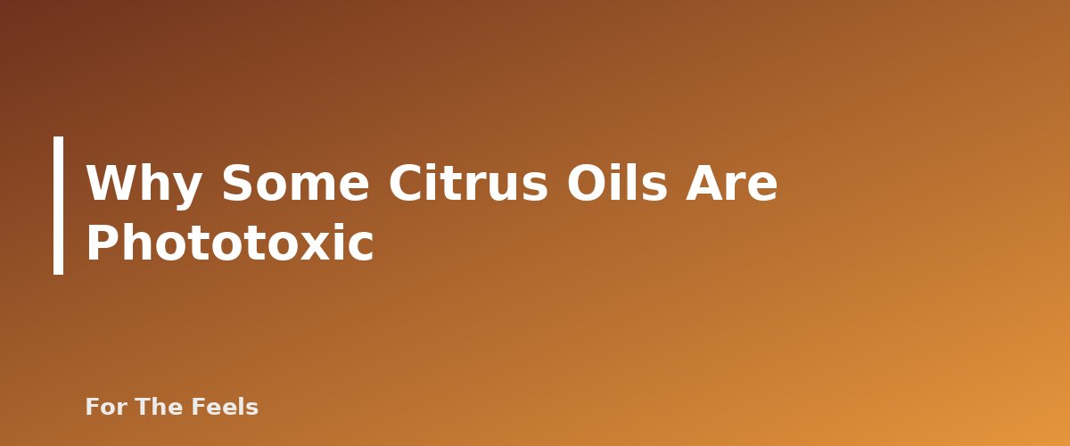 Why Some Citrus Oils Are Phototoxic - section banner for Citrus Essential Oils and Sun Sensitivity