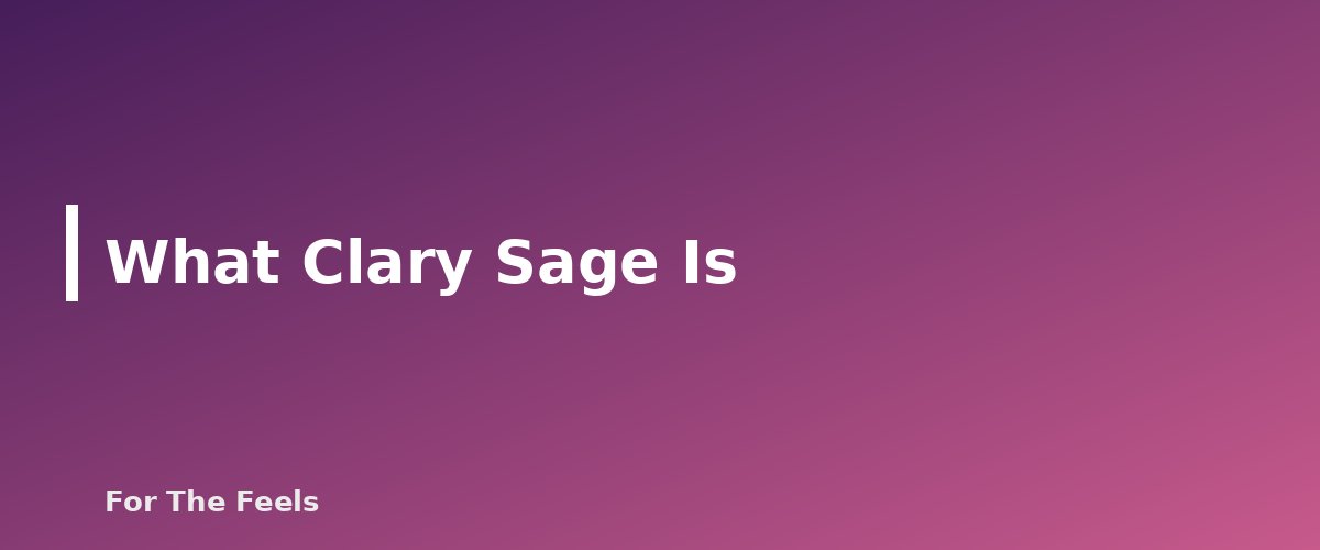 What Clary Sage Is - section banner for Clary Sage Essential Oil
