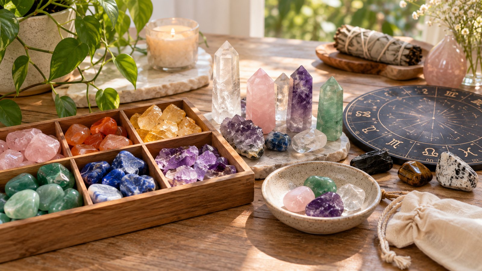 Choosing Stones by Color, Zodiac or Intention - Crystal Meanings Guide: Properties, Care, Cleansing and Spotting Fakes
