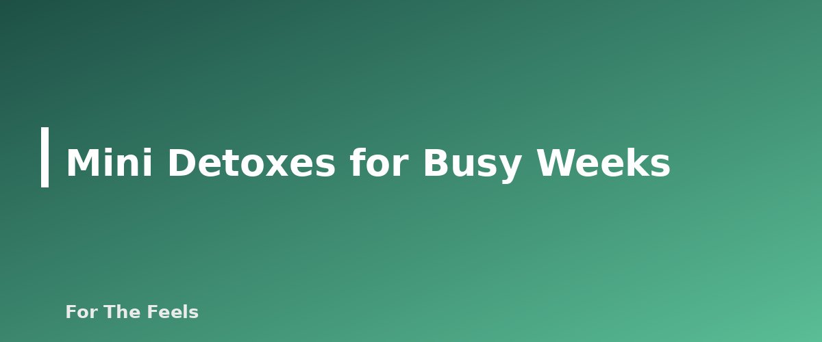 Mini Detoxes for Busy Weeks - section banner for Digital Detox