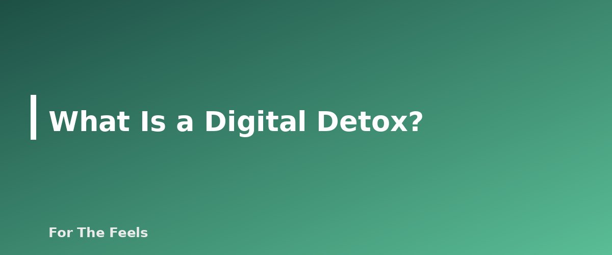 What Is a Digital Detox? - section banner for Digital Detox