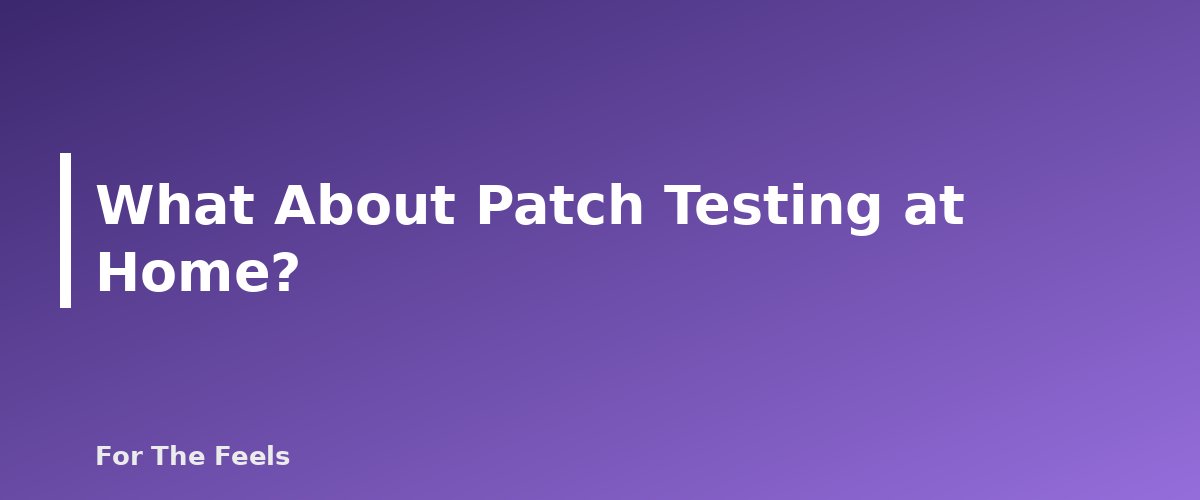 What About Patch Testing at Home? - section banner for Essential Oil Skin Reactions