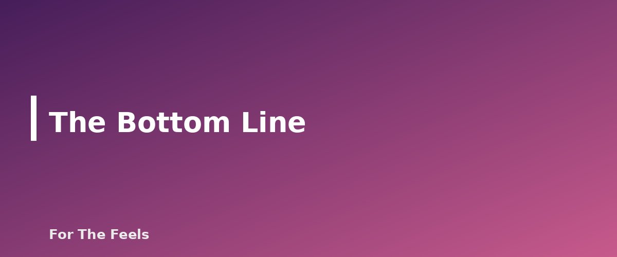 The Bottom Line - section banner for Essential Oils and Pets