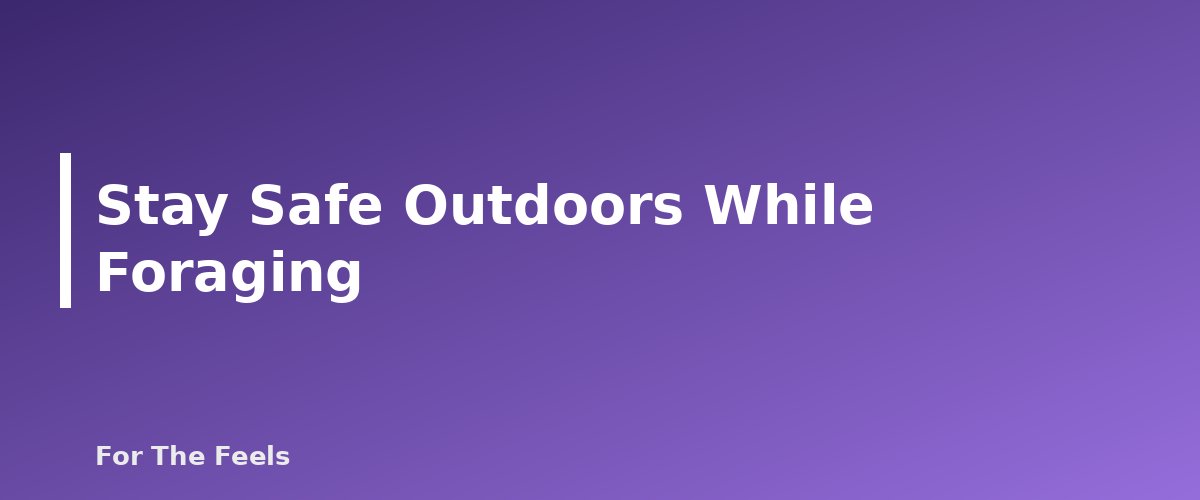 Stay Safe Outdoors While Foraging - section banner for Foraging Safety for Beginners