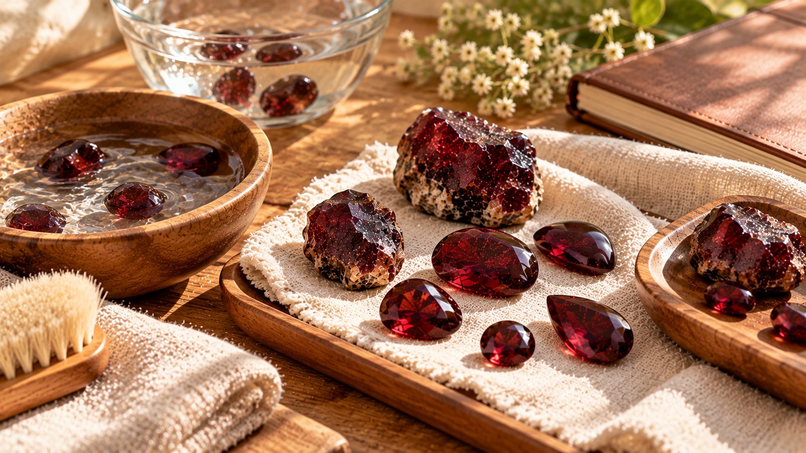 Garnet stones: caring for garnet