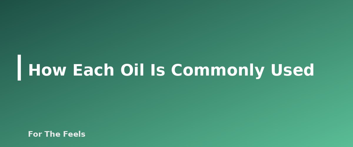 How Each Oil Is Commonly Used - section banner for German vs Roman Chamomile Essential Oil