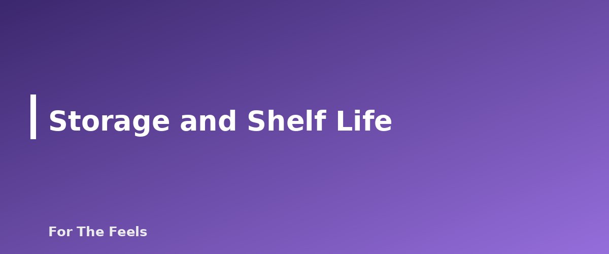 Storage and Shelf Life - section banner for German vs Roman Chamomile Essential Oil