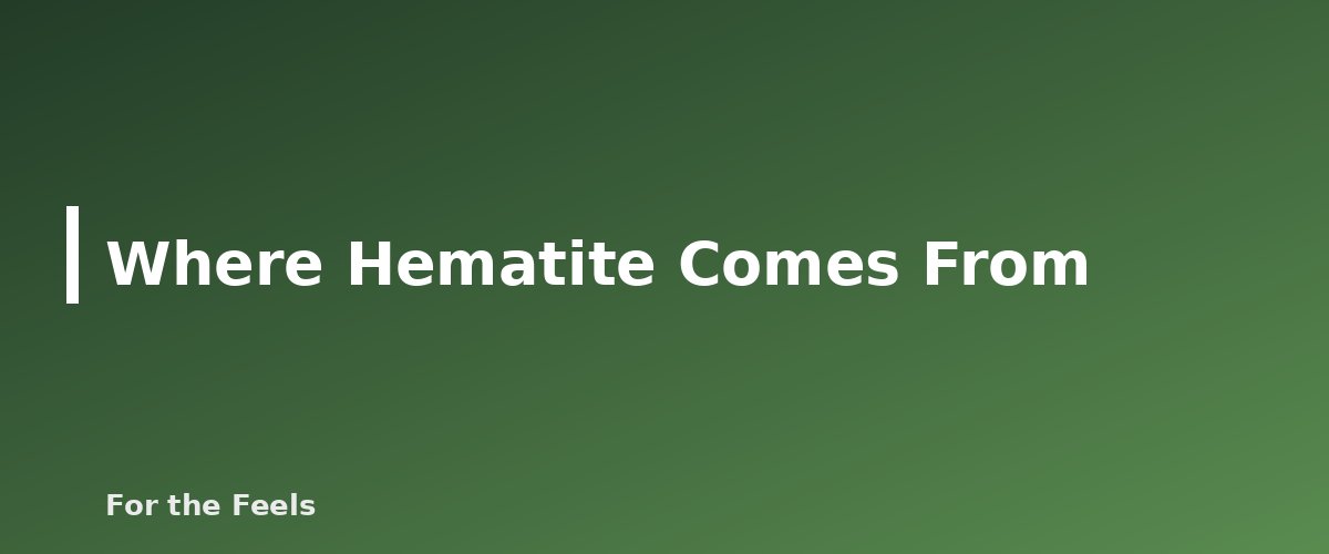 Where Hematite Comes From - illustration for Hematite: Meaning, Properties, Care and How to Spot a Fake