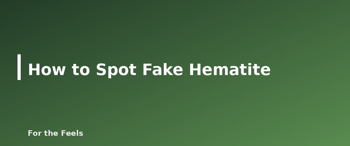 How to Spot Fake Hematite - illustration for Hematite: Meaning, Properties, Care and How to Spot a Fake