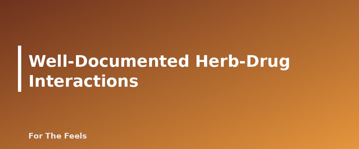 Well-Documented Herb-Drug Interactions - section banner for Herb-Drug Interactions