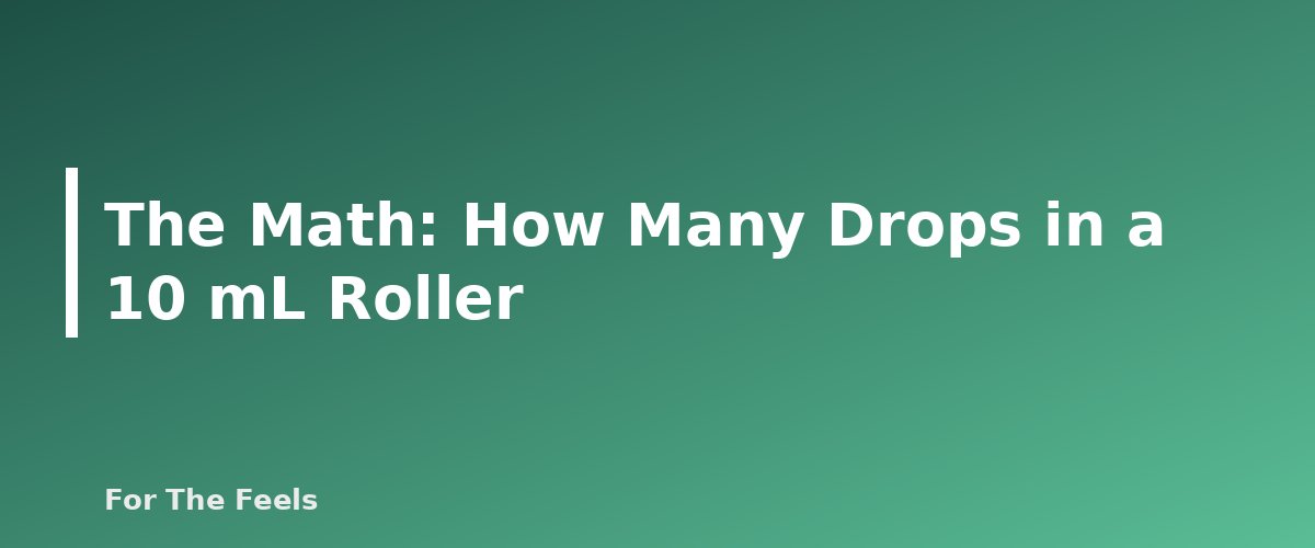 The Math: How Many Drops in a 10 mL Roller - section banner for How to Make an Essential Oil Roller Blend Safely