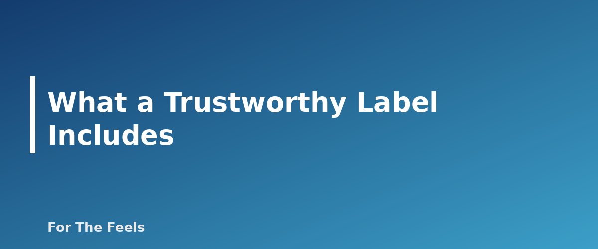 What a Trustworthy Label Includes - section banner for How to Tell if an Essential Oil Is Pure