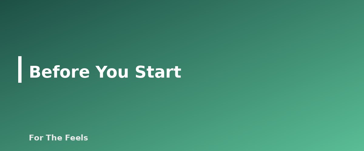 Before You Start - section banner for Journaling Prompts for Stress and Clarity