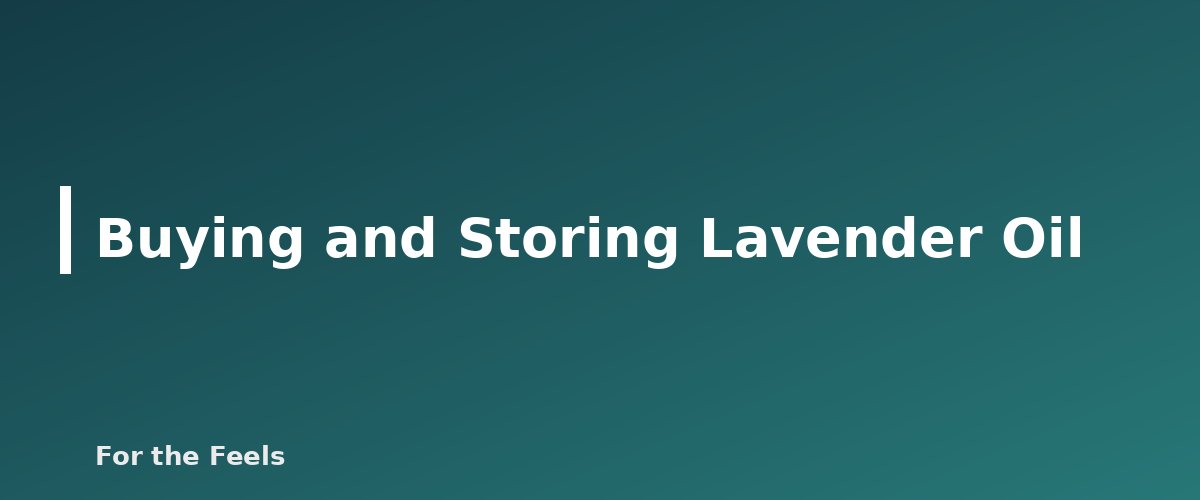 Buying and Storing Lavender Oil - illustration for Lavender Essential Oil: Uses, Safety and What the Research Says