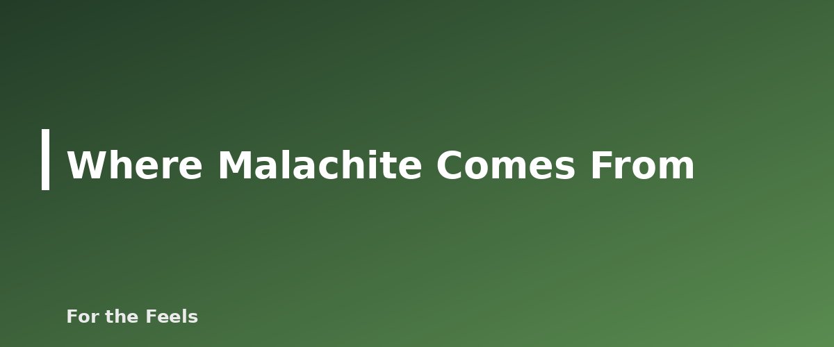 Where Malachite Comes From - illustration for Malachite: Meaning, Properties, Care and How to Spot a Fake