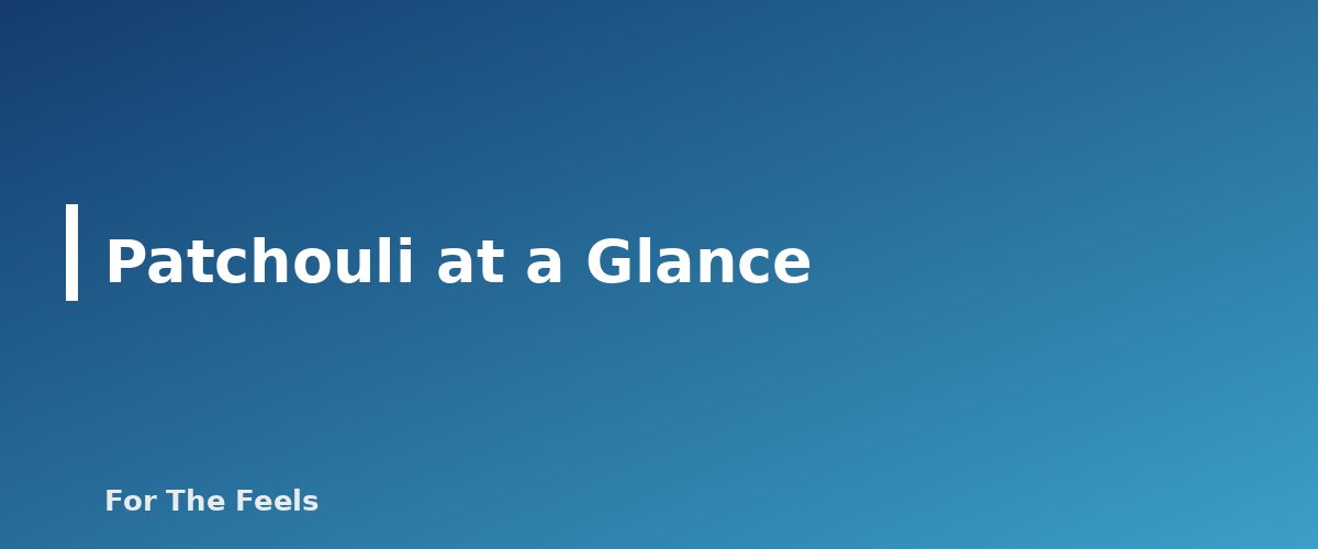 Patchouli at a Glance - section banner for Patchouli Essential Oil