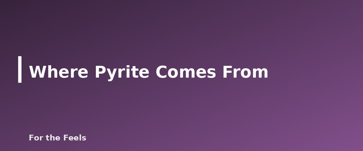 Where Pyrite Comes From - illustration for Pyrite: Meaning, Properties, Care and How to Spot a Fake