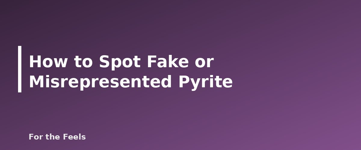 How to Spot Fake or Misrepresented Pyrite - illustration for Pyrite: Meaning, Properties, Care and How to Spot a Fake