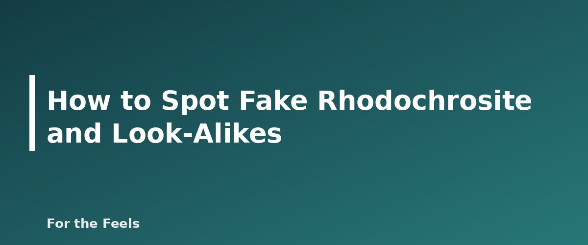 How to Spot Fake Rhodochrosite and Look-Alikes - illustration for Rhodochrosite: Meaning, Properties, Care and How to Spot a Fake