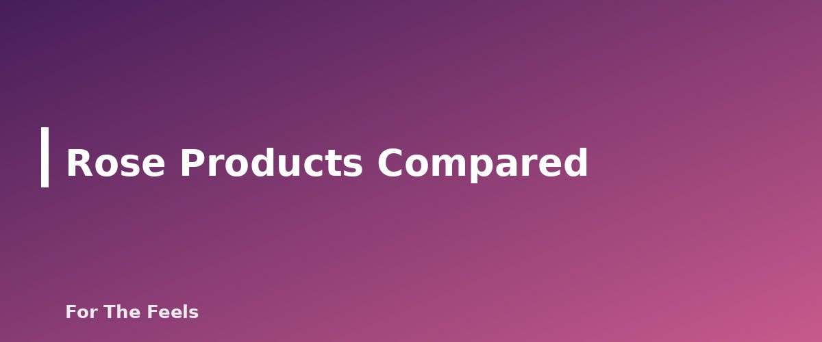 Rose Products Compared - section banner for Rose Essential Oil vs Rose Absolute