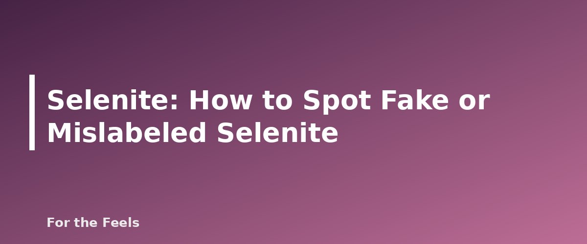 How to Spot Fake or Mislabeled Selenite - illustration for Selenite: Meaning, Properties, Care and How to Spot a Fake