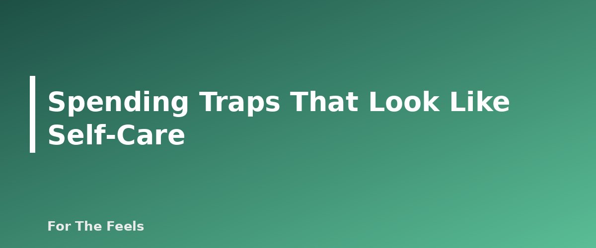 Spending Traps That Look Like Self-Care - section banner for Self-Care Ideas on a Budget