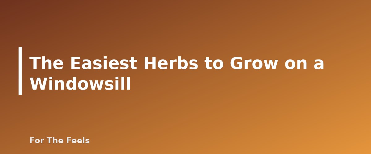 The Easiest Herbs to Grow on a Windowsill - section banner for How to Grow a Windowsill Herb Garden
