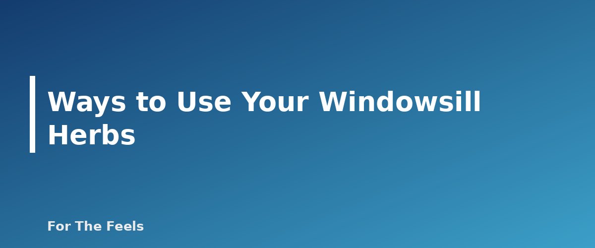 Ways to Use Your Windowsill Herbs - section banner for How to Grow a Windowsill Herb Garden