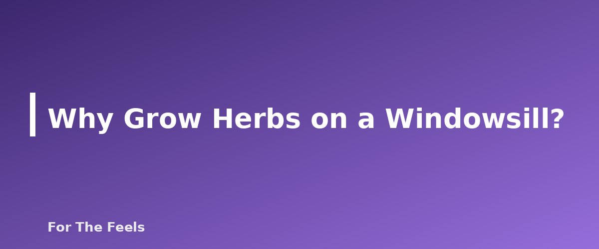 Why Grow Herbs on a Windowsill? - section banner for How to Grow a Windowsill Herb Garden