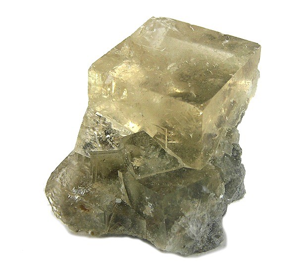 Yellow Fluorite crystal